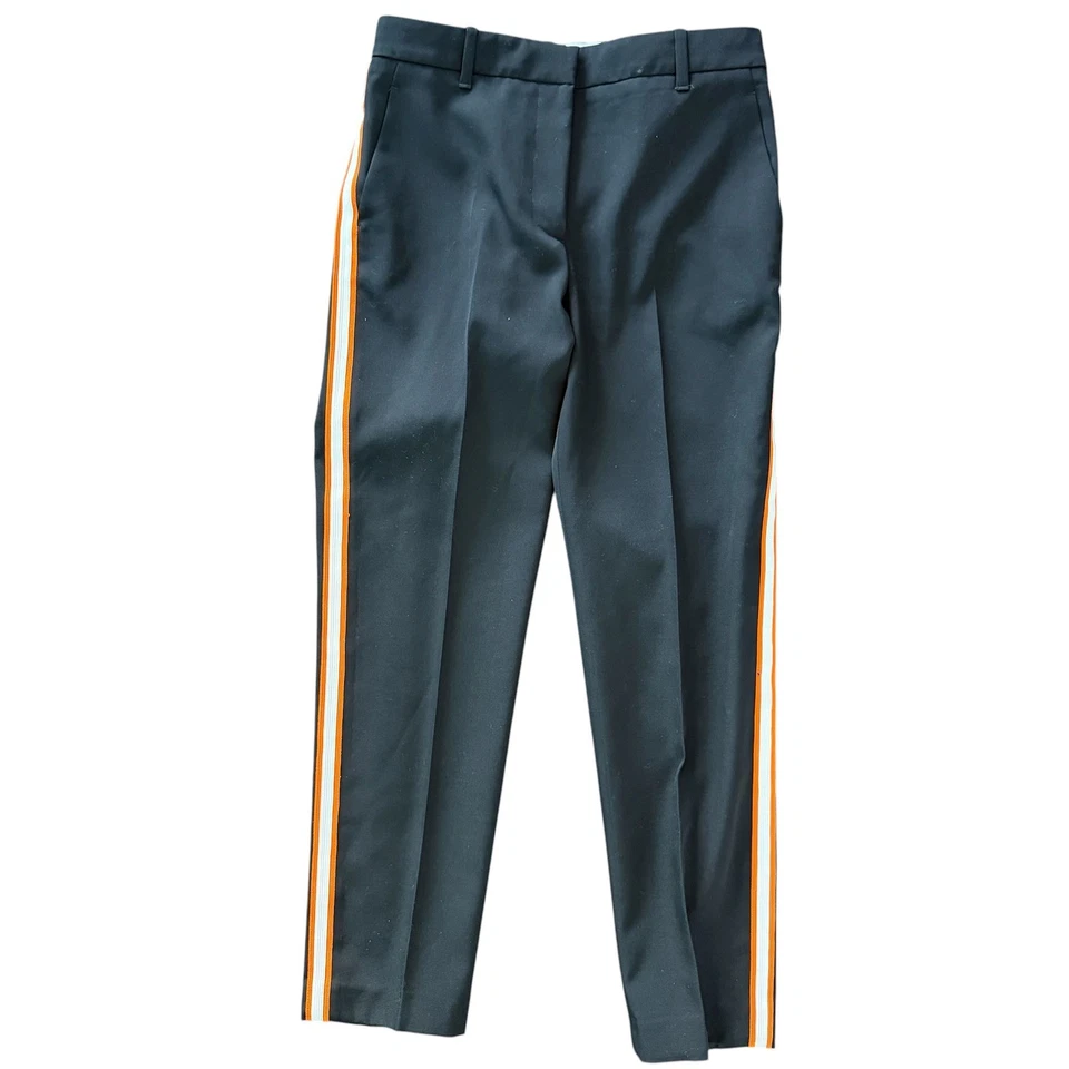 Pantalones Calvin Klein 205W39NYC Negro Naranja Rayas Hechos en Italia Talla 6 Foto 2 de 4