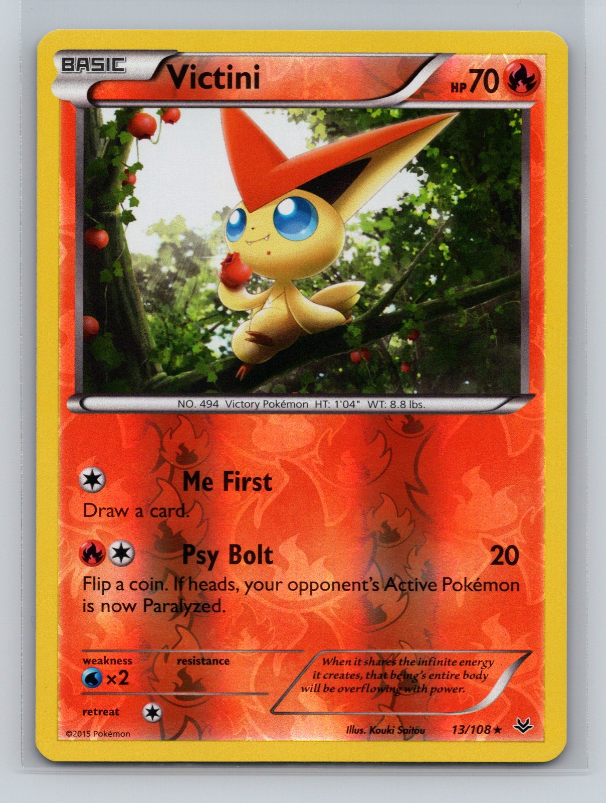 XY - Roaring Skies Victini Reverse Holo - NM #13/108 11931