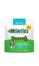 Minties Dental Chews for Dogs, 40 Count, Vet-Recommended Mint-Flavored Dental...