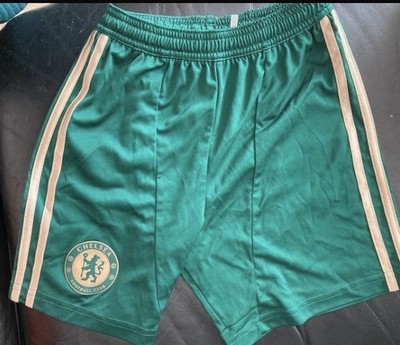 Jungen Adidas Chelsea Fußball Verein Shorts 7 - 8 Jahre dunkelgrün Torwart