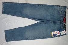 WRANGLER 5 STAR BLUE JEANS 38X30 RELAXED FIT 112326703 100% COTTON DENIM NWT