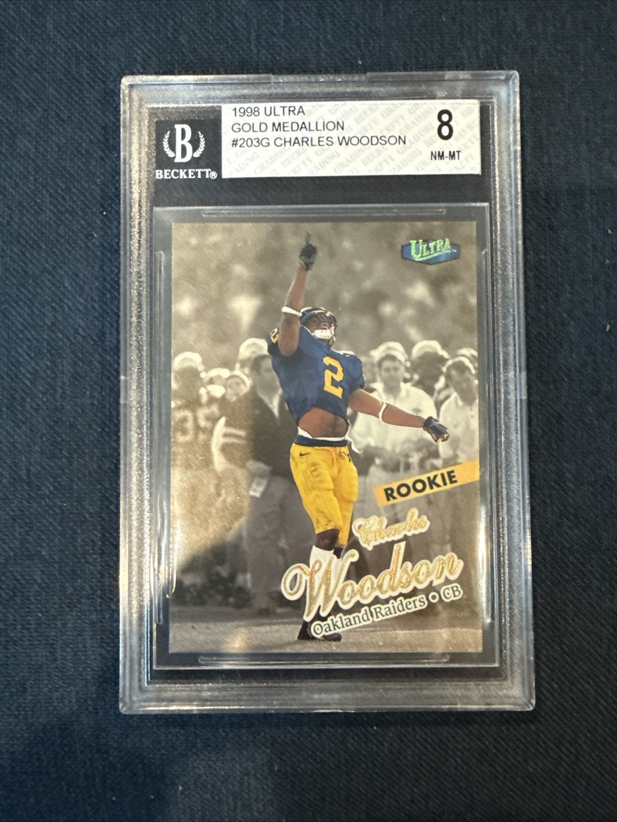 Charles Woodson Ultra #203G Gold Medallion