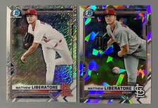 Two 2021 Bowman Chrome Matthew Liberatore: Atomic & Shimmer Refractor #BCP-29