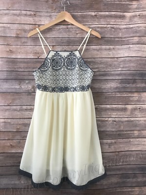 Women's Ivory beige blue Size Large Blu Pepper dress embroidered Short Boho | eBay Women's Ivory beige blue Size Large Blu Pepper dress embroidered Short Boho | eBay