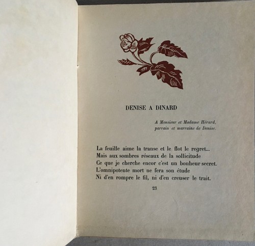 Jean Royère — Denise, poèmes — ill. Dubray — É.O. ex. n°/Japon — Seheur — 1931. - Picture 7 of 10
