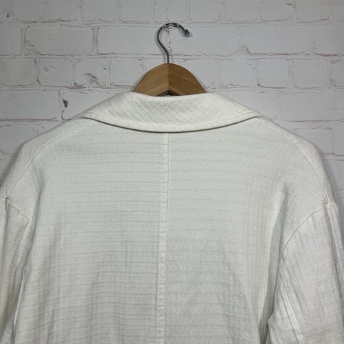 Free People Blazer Womens Size Small White Oversized Slouchy Textured Pockets - Picture 13 of 16
