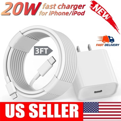 20W PD Super Wall Charger Type c Android Cable For Apple iPhone 14 13 12 11 Pro