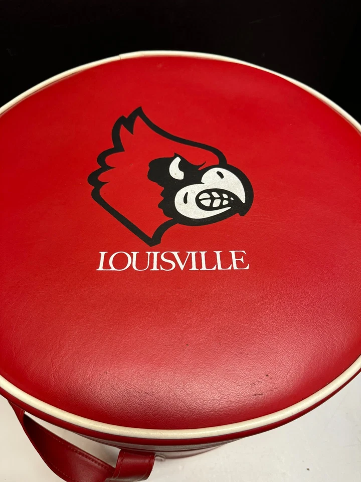 Enfriador de espuma de poliestireno envuelto en vinilo grande vintage SURVIVOR University of Louisville Foto 3 de 4