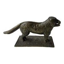 Antique  Labrador / Saint Bernard Nut Cracker Heavy Cast Bronze/Brass Statue