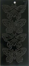 Outline Sticker - 4 X Large Butterfly - 1.3713 bk/bk