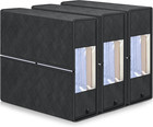 Foldable Bed Sheet Organizer and Storage, 3 Pack King Size Sheet Set Organizer f