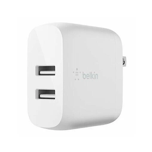 Belkin Boost Charge Dual USB-A Wall Charger 24W (WCB002dqWH)™ - Image 3 of 4