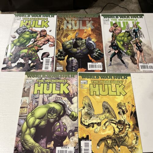 Lotto di (5) L'incredibile Hulk #107 - 111 (Marvel World War Hulk agosto 2007) - Foto 1 di 11