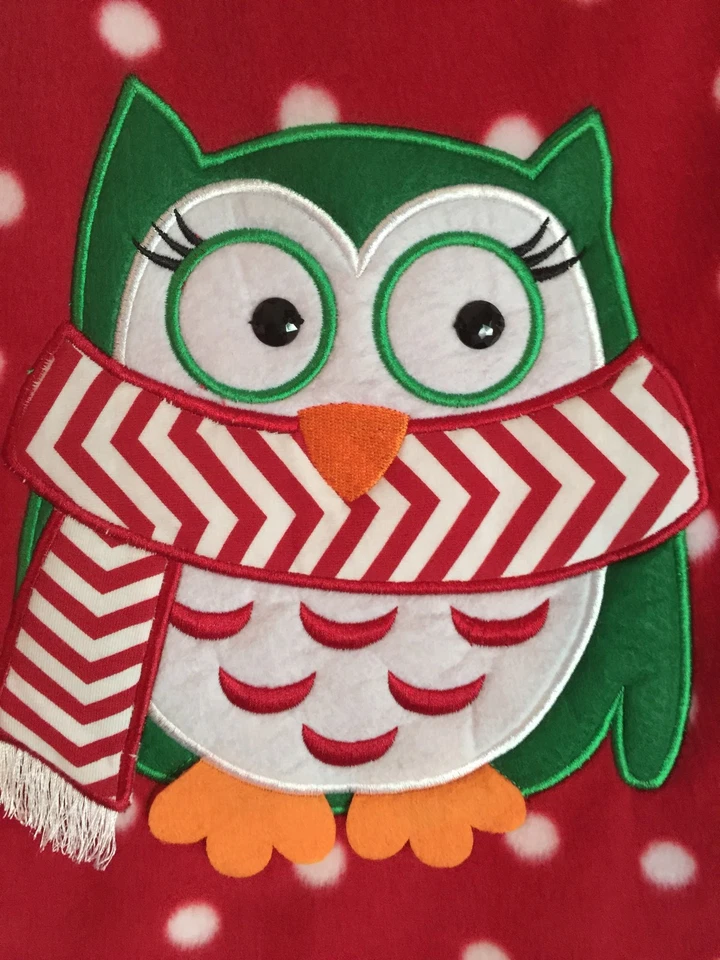 NUEVO Vestido tipo jersey Bonnie Jeans Niñas Rojo Navidad Polar Búho Talla 5 y 6 Chevron Foto 3 de 4