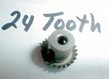 24 Tooth Metal Slot Car Crown Gear  Set Screw for 1/8" Axle 48 Pitch 1960s NOS