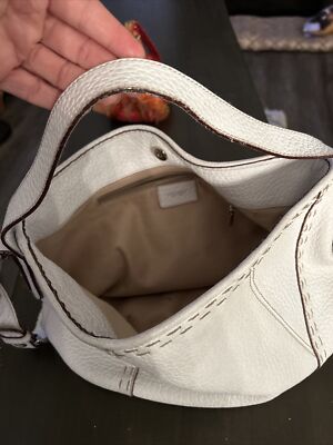 【関税＆送料込み】Dolce & Gabbana White Leather Bag DOLCE & GABBANA Handbag White Leather Sicily DG Shoulder Top