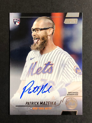 Patrick Mazeika Mets Signed 2022 Topps Stadium Club Baseball Card #SCBA-PM Auto