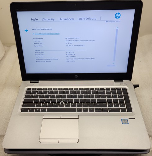 (Lot of 2) HP EliteBook 850 G4 i5-7th Gen 2.5/2.80GHz 8GB DDR4 No OS/HD/SSD - Picture 6 of 6