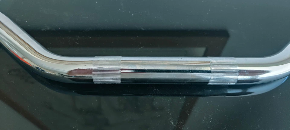 Manubrio motocicletta ACCOSSATO HB150 Bike Steel handlerbar 22 mm acciao cromato - Immagine 2 di 3