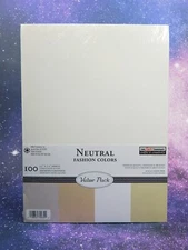 NEUTRAL FASHION COLORS, 5.5 x 7.5 Cardstock Paper, The Paper Company, NIP