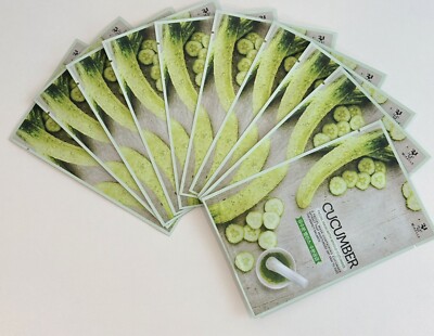 Set of 10 cucumber face masks from Korea, 24 miracle