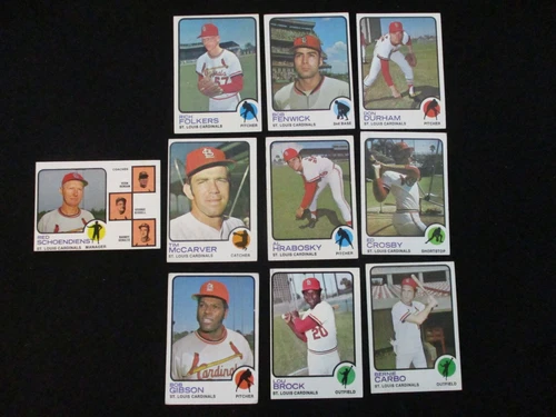 1973 TOPPS..ST LOUIS CARDS TEAM SET..VG/EX  AVG.. GIBSON, BROCK, SIMMONS , RED+