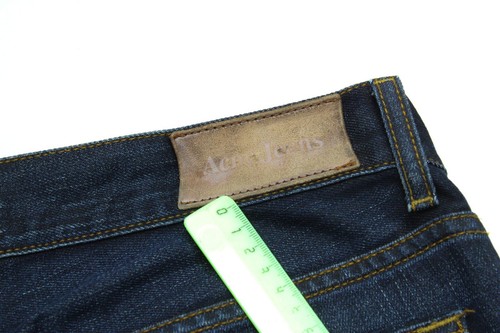 ACNE Jeans Mic/Desperados Jeans Men's W33/L32 Regular Fit Whiskers Faded Blue - Picture 6 of 7