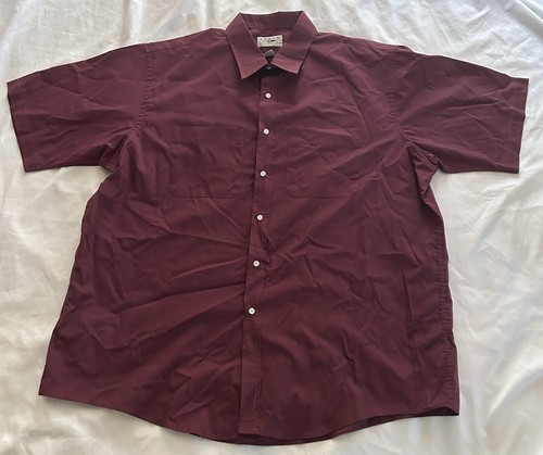 Arrow Collection Purple Button Down Shirt Size XL