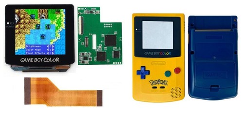 Game Boy Color AMOLED OLED Touch Screen Upgrade Kit + Trimmed Shell Gameboy GBC - Picture 24 of 37