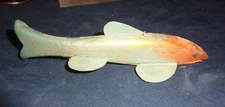 8 1/4" carved ICE FISH SPEARING DECOY-ONE of  a collection of 9 being sold