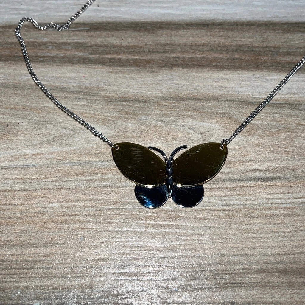 Vintage avon butterfly necklace online