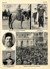Balkankrieg Nasim-Pascha Kiamil-Pascha Siegesfeier in Belgrad von 1912
