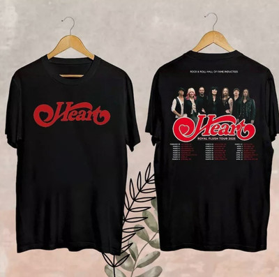 2025 Heart Band Royal Flush Tour T-Shirt, Rock Band Heart 2025 Tour T-Shirt