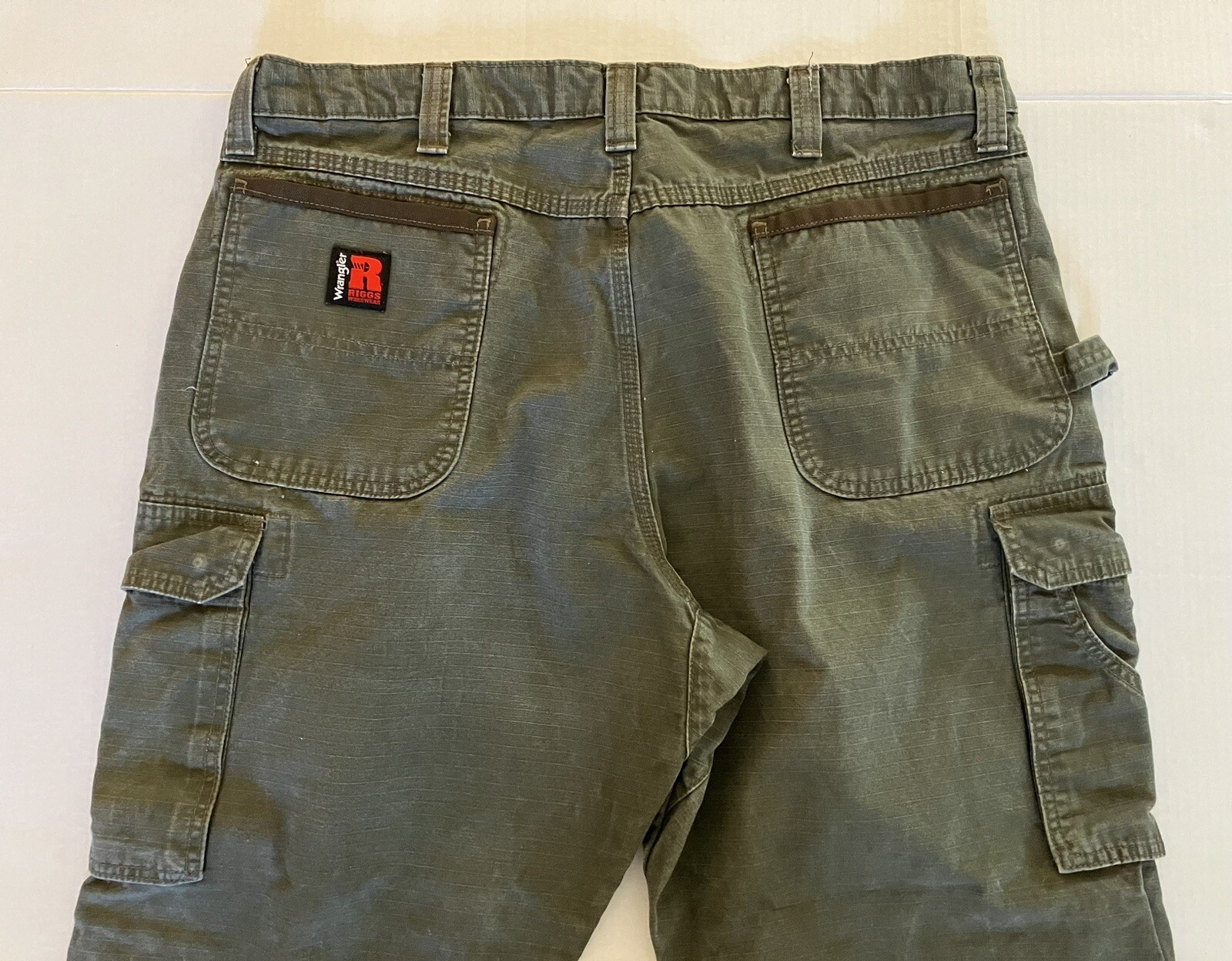 Wrangler Riggs Workwear Green Carpenter Jeans Mens Si… Gem