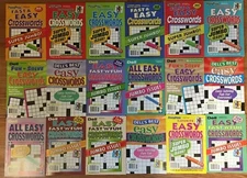 Lot of 5 Dell Penny Press Crossword Puzzle Books ALL EASY Unsorted