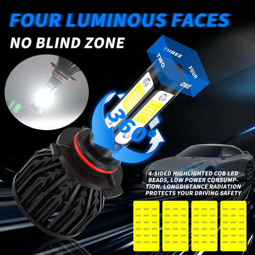 Kit de faros LED altos bajos + bombillas antiniebla para Nissan Quest 2004-2009 6000 k - Imagen 5 de 12