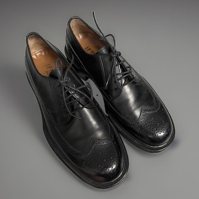 HOBSON S Herren Budapester Businessschuh Halbschuh Leder Schwarz Gr 8 / 42