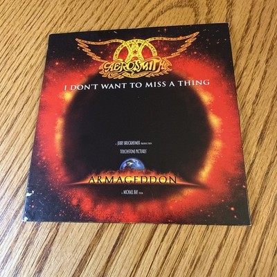 I Don't Want to Miss a Thing Aerosmith (CD single, 1998, Columbia) Armageddon