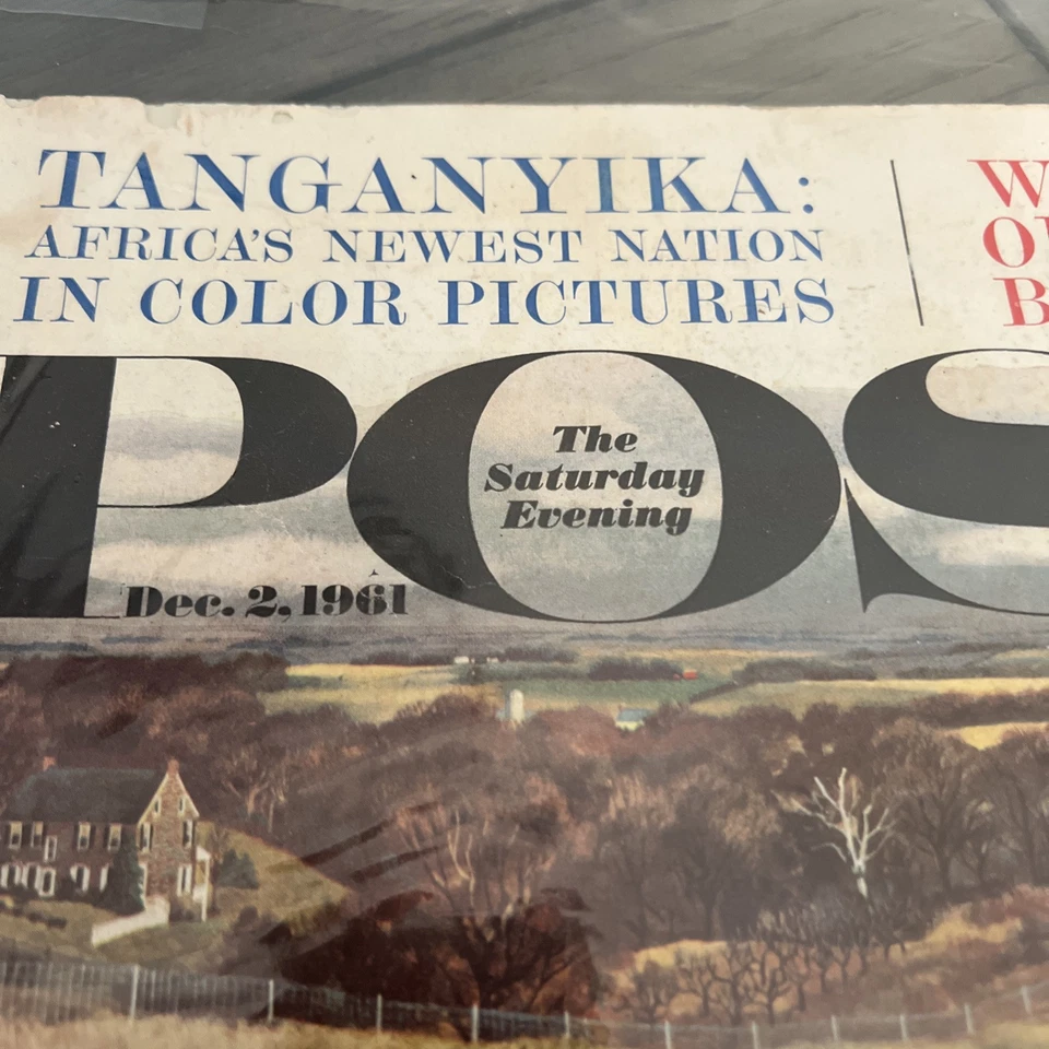 The Saturday Evening Post ~ December 2, 1961 ~ Tanganyika Africa color pictures Foto 3 de 4