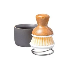 Full Circle Home Bubble Up Dish Brush Set, Gray