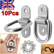 10PCS D-Rings Tie Down Load Heavy Duty Anchor Point Trailer Forged Lashing Hook-