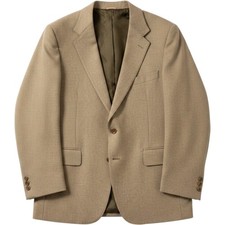 Levi's Action Suit Blazer Mens 44R Tan Excellent Sta-Prest 2-Button Sport Coat