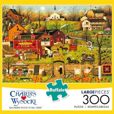 Buffalo Games Puzzle;  Blackbirds Roost at Mill Creek by C. Wysocki;  300 lg pcs