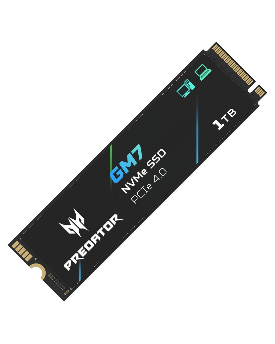acer Predator GM7 1TB SSD: M.2 2280 PCIe Gen 4 x4 NVMe 2.0, Read