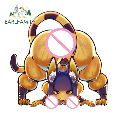 EARLFAMILY Anime Ankha Car Sticker Host Vehicle Artistic PVC Car Door SUV Decal