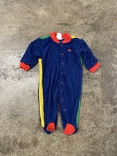VTG IZOD Lacoste Baby Boy Girl 3-6 Months 80s Retro Jumpsuit Large 19-27 Lbs