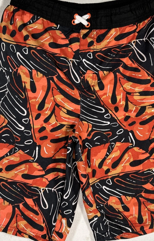 Pantalones Cortos/Trunks de Natación Ocean Pacific OP Niños Talla XXL-Naranja Negro Blanco Floral Foto 4 de 4