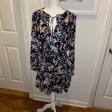 Banana Republic Small Long Sleeve Floral Dress 