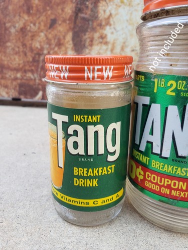 Vintage 1950s-60s New Tang Mini Bottle W Paper Label And Lid Makes 12 Glasses