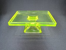 Vintage Clark's Teaberry Gum Vaseline Glass Stand Pedestal Display Excellent